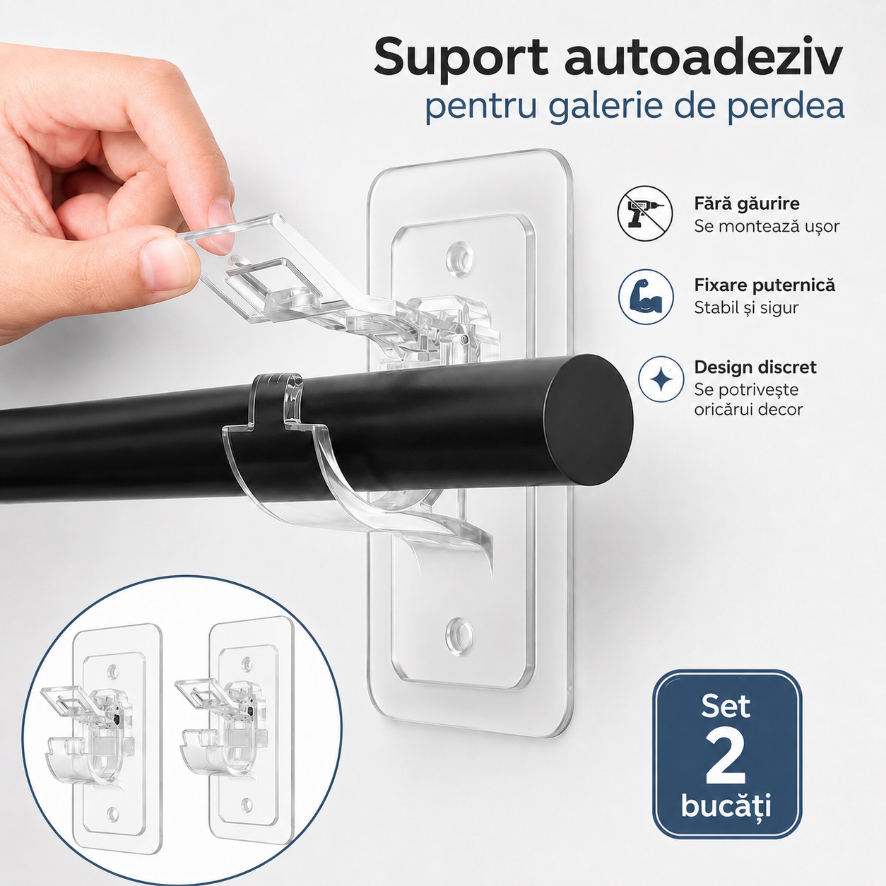 Suport autoadeziv pentru galerie – fixare puternică