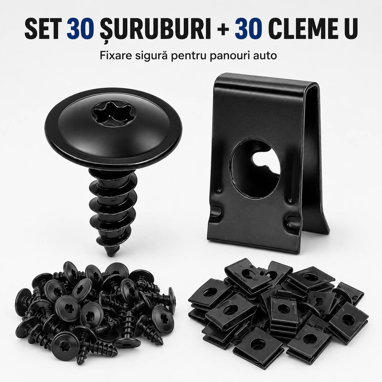 Set Cleme Metalice și Șuruburi pentru Prindere