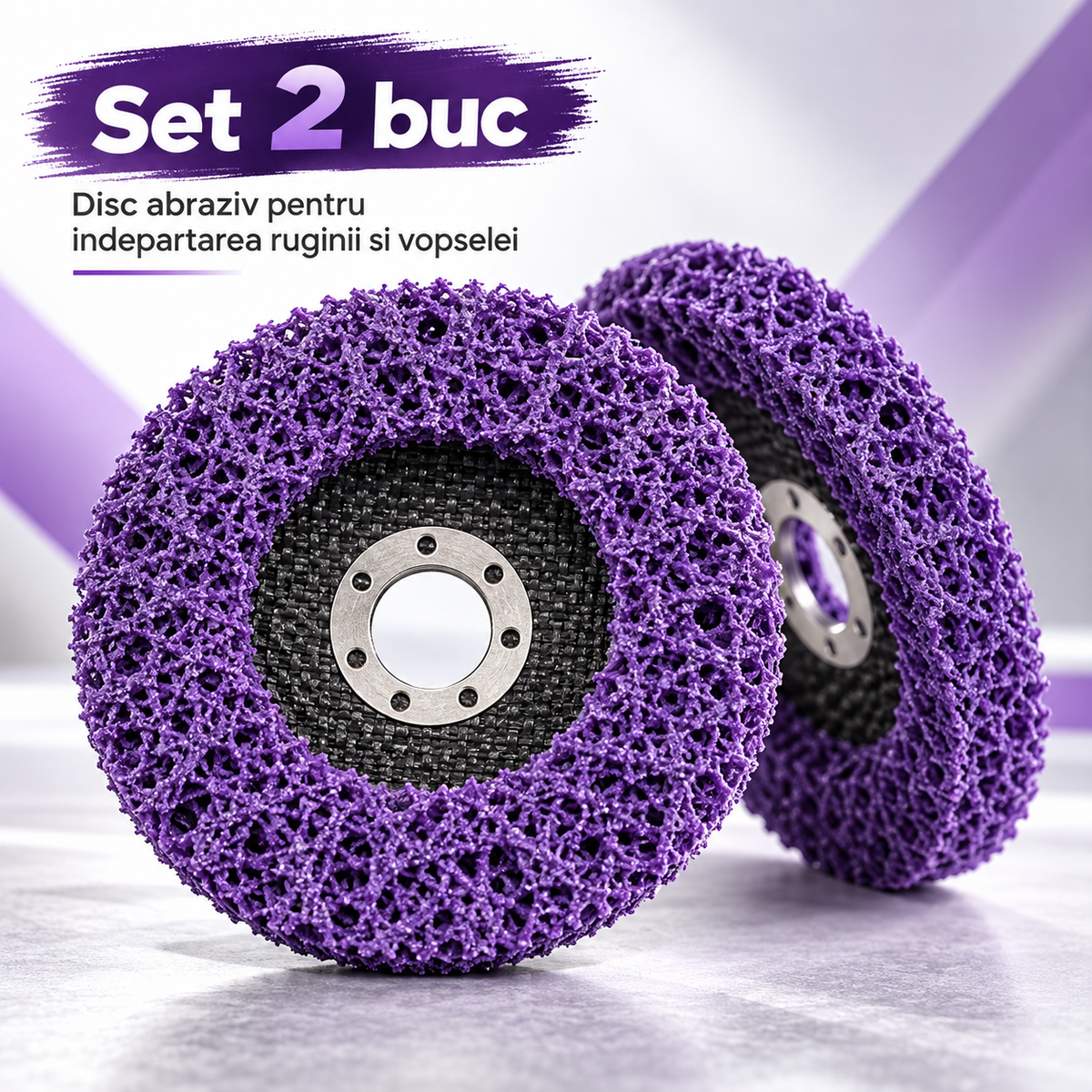 Set 2 Discuri Abrazive pentru Îndepărtarea Ruginii și Vopselei