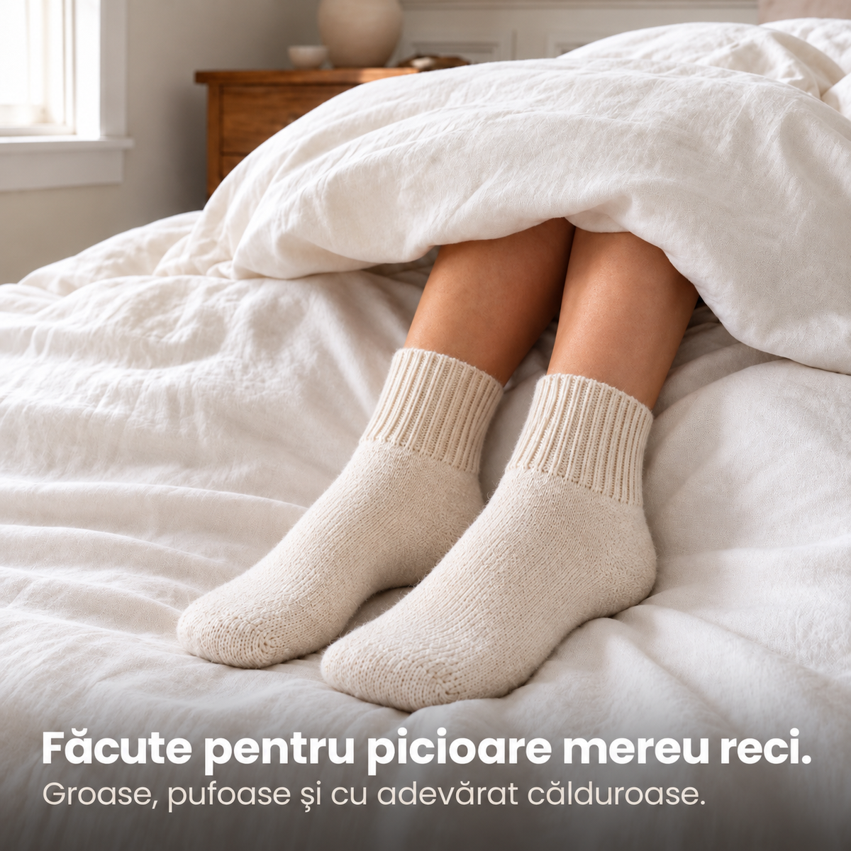 Șosete Călduroase tip Pulover – Set 4 Perechi