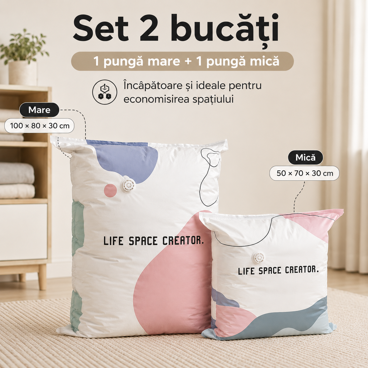 Set Pungi Vidate pentru Depozitare