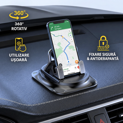 Suport telefon auto – antiderapant pentru bord și consolă