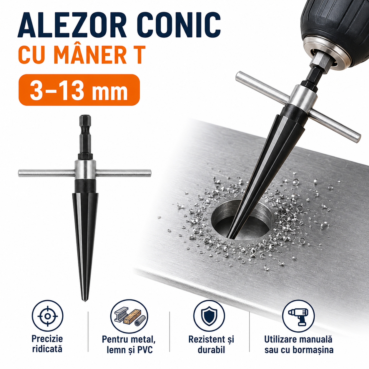 Alezor Conic cu Mâner T