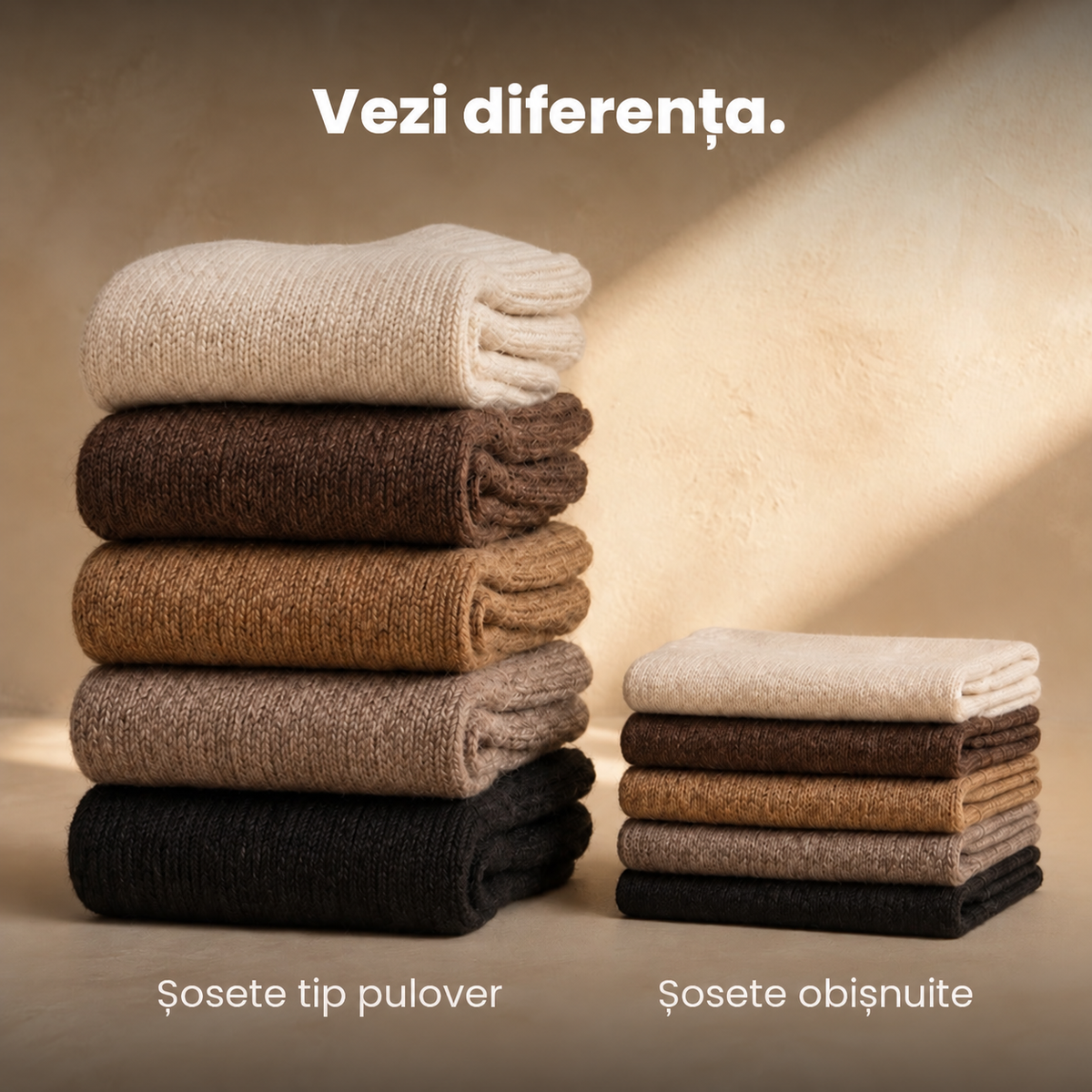 Șosete Călduroase tip Pulover – Set 4 Perechi