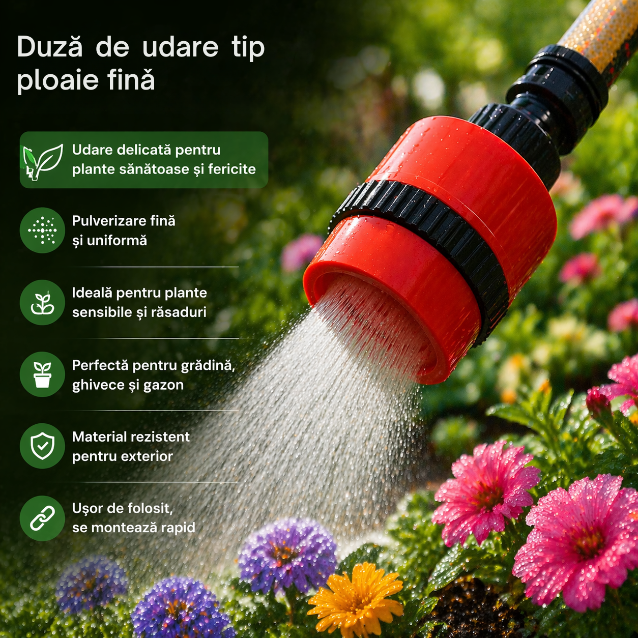 Duză de udare tip ploaie