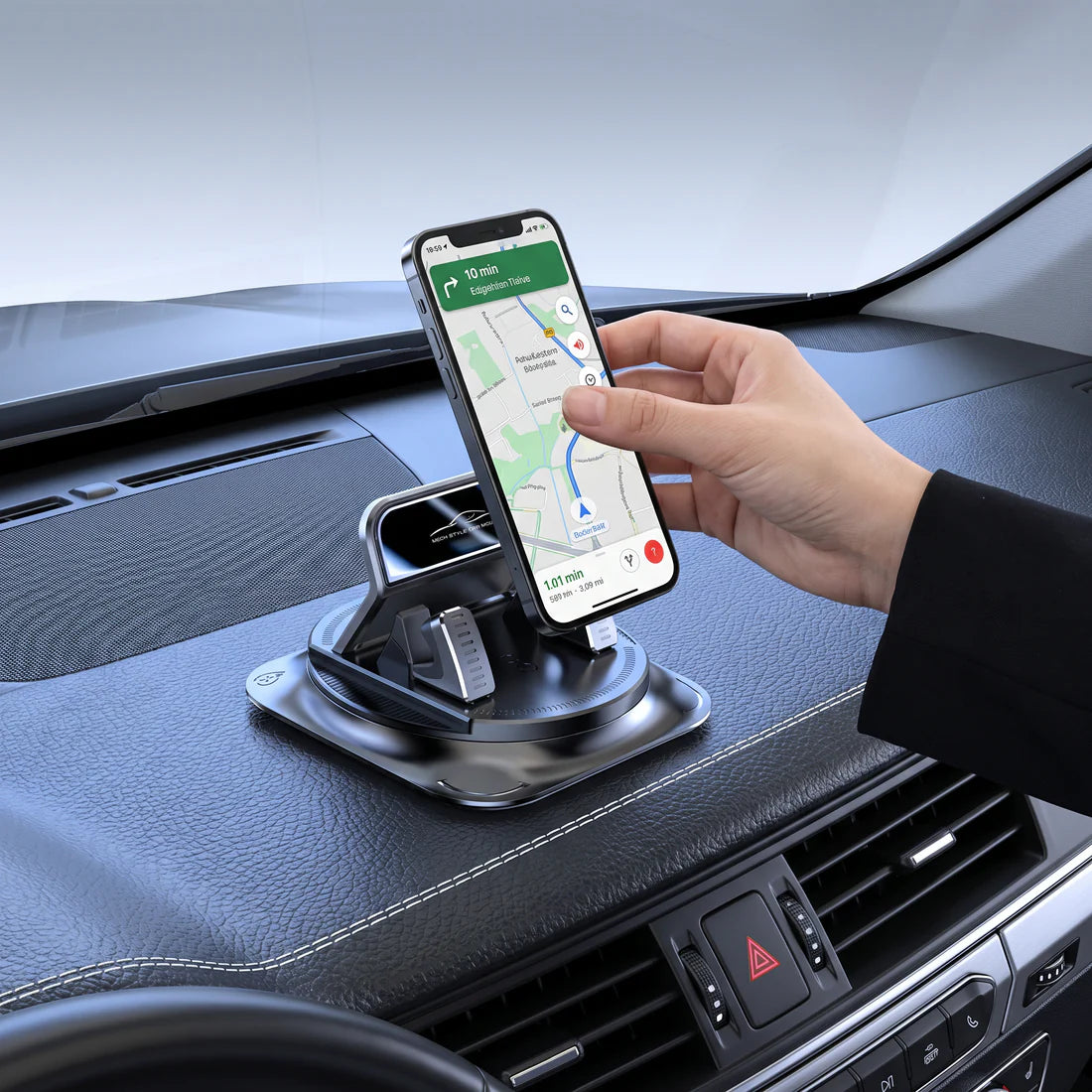 Suport telefon auto – antiderapant pentru bord și consolă